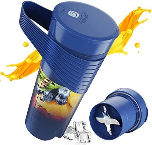 Portable Blender, Blender For Shakes And Smoothies, 16 Oz Rechargeable Type-C Personal Blender, Mini Blender With Ultra Sharp Four Blades, Multifunctional And BPA Free Blender Bottle–Ideal For Traveling, Gym, Office (Black) 10 Portable Blender, Blender For Shakes And Smoothies, 16 Oz Rechargeable Type-C Personal Blender, Mini Blender With Ultra Sharp Four Blades, Multifunctional And BPA Free Blender Bottle–Ideal For Traveling, Gym, Office (Black) - Image 8