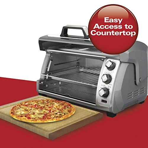 Hamilton Beach Countertop Toaster Oven, Easy Reach With Roll-Top Door, 6-Slice, Convection (31123D), Silver 4 Hamilton Beach Countertop Toaster Oven, Easy Reach With Roll-Top Door, 6-Slice, Convection (31123D), Silver - Image 2