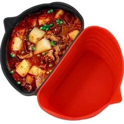 Silicone Slow Cooker Liners Slow Cooker Divider Liner Silicone Insert For Crockpot Resuable & Leakproof Cooking Liner For 6-8QT Oval Slow Cookers Kitchen Accessories BPA Free Dishwasher Safe