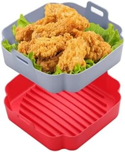 Eidsefe Air Fryer Silicone Liners, 2PCS 7.5" Food Grade Reusable Air Fryer Liner, Easy Cleaning Fits 3-5QT Airfryer Accessories -Wilton Shop 51SgInnx0rL. AC
