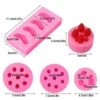 5Pcs Fruit Shaped Jelly Molds, 3D Mini Pineapple Strawberry Orange Blueberry Mulberry Candle Silicone Fruit Mold For Cupcake Decorating, Soap, Chocolate -Wilton Shop 51SjDoEsRxL