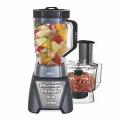 Oster® Pro 1200 Blender With Professional Tritan Jar And Food Processor Attachment, Metallic Grey