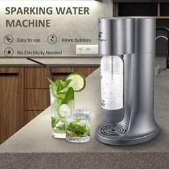 4° Sparkling Water Maker, Soda Maker Machine For Home Or Office, With 3×1.0L BPA-free Sparkling Water Bottle, Compatible With Any Screw-in 60L CO2 Carbonator(NOT Included)(Silver) 10 4° Sparkling Water Maker, Soda Maker Machine For Home Or Office, With 3×1.0L BPA-free Sparkling Water Bottle, Compatible With Any Screw-in 60L CO2 Carbonator(NOT Included)(Silver) -Wilton Shop 51SxuHojOyL