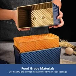 Pullman Loaf Pan With Lid Bread Mold Toast Box With Cover For Baking Non Stick Gold Blue Aluminum Alloy,Bread Tin For Homemade Cakes, Breads And Meatloaf… (Blue) 13 Pullman Loaf Pan With Lid Bread Mold Toast Box With Cover For Baking Non Stick Gold Blue Aluminum Alloy,Bread Tin For Homemade Cakes, Breads And Meatloaf… (Blue) -Wilton Shop 51Szara7hxL