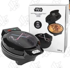 Star Wars Darth Vader Vs. Obi-Wan Kenobi Waffle Maker- The Sith Lord & Jedi Master Battling On Your Waffles- Waffle Iron