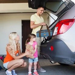 Double Decker Insulated Casserole Carrier For Hot Or Cold Food, Expandable Hot Food Carrier, Lasagna Holder Tote For Potluck Parties, Picnic, Beach, Fits 11 X 15 Or 9 X 13 Baking Dish (Blue) -Wilton Shop 51TOuGkg1lL