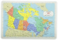 Educational Placemat Sets; USA, World, Europe, Asia, Africa, South America, Central America, Canada Maps [Set Of 8] -Wilton Shop 51TXUxFmxvL