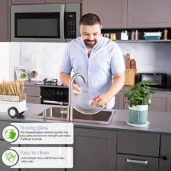 Microwave Plate Replacement For GE WB49X10097 11.25" Samsung DE74-20102B Microwave Glass Turntable Tray 11 1/4" Inches -Wilton Shop 51Tpa8mWUDL