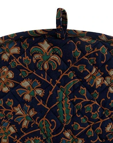 Tea Cozy For Teapot Kitchen Accessories Blue Tea Cozy Kettle Cover Cover Traditional Tea Quilt Floral Warmer Home Decorative Tea Pot Cozy For Keeping Warm (Dark Blue) 4 Tea Cozy For Teapot Kitchen Accessories Blue Tea Cozy Kettle Cover Cover Traditional Tea Quilt Floral Warmer Home Decorative Tea Pot Cozy For Keeping Warm (Dark Blue) - Image 2