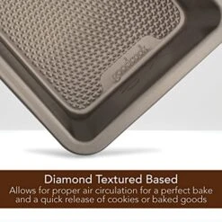 Cook Aluminized Steel, Diamond-Infused Non-Stick Coated Textured Bakeware, Loaf Pan, Champagne Pewter 16 Cook Aluminized Steel, Diamond-Infused Non-Stick Coated Textured Bakeware, Loaf Pan, Champagne Pewter -Wilton Shop 51U0C58ICRL
