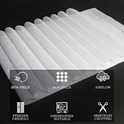 10 Pcs/Sets Silicone Dehydrator Sheets For Food Dehydrator & Freeze Dryer, 14x14 In 11 10 Pcs/Sets Silicone Dehydrator Sheets For Food Dehydrator & Freeze Dryer, 14x14 In -Wilton Shop 51U4ZKp68HL