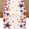 4th Of July Table Runner, Blue Red Stars Patriotic Decorations 4th Of July Runner For Table Independence Day Decorations For Home Holiday Indoor Outdoor Party Table Decorations (13'' X 72'') -Wilton Shop 51UFx7CI5KL