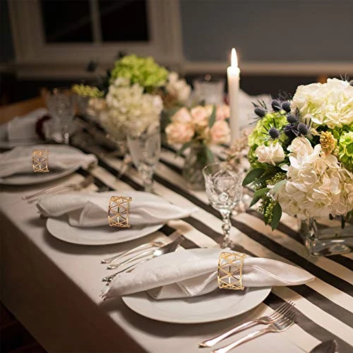 12PCS – Napkin Rings, Gold Napkin Rings Set Of 12, Holiday Napkin Holders For Dining, Anniversary, Birthday, Christmas, Easter, Fall, Halloween, Thanksgiving, Party Of Table Setting 6 12PCS – Napkin Rings, Gold Napkin Rings Set Of 12, Holiday Napkin Holders For Dining, Anniversary, Birthday, Christmas, Easter, Fall, Halloween, Thanksgiving, Party Of Table Setting - Image 4