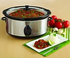 MUSA USA 3.7Qt / 3.5 Liters Stainless Steel Slow Cooker With Glass Lid And Detachable Base -Wilton Shop 51UPa7BXZTL