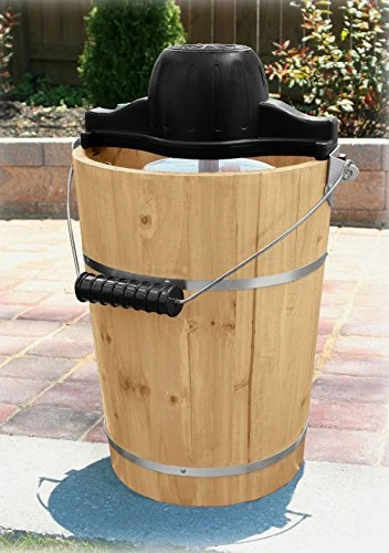 AMERIHOME ICM6C 6-Quart Old Fashion Ice Cream Maker,Brown 4 AMERIHOME ICM6C 6-Quart Old Fashion Ice Cream Maker,Brown - Image 2