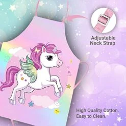 Sophia's Kitchen Kids Baking Set -30- Pcs Unicorn Kids Baking Set With Real Baking Tools, Baking For Kids, Cookie Cutters, Kids Chef Hat & Apron, Muffin Liners -Fun Kids Baking Sets For Girls -Wilton Shop 51USCxj1pTL