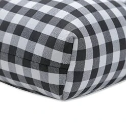 Outdoor/Indoor Dawson Pewter Chair Pads, 15.5" X 16", Black 2 Count 16 Outdoor/Indoor Dawson Pewter Chair Pads, 15.5" X 16", Black 2 Count -Wilton Shop 51USO2YFLRS