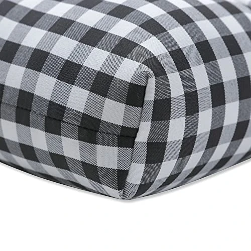 Outdoor/Indoor Dawson Pewter Chair Pads, 15.5" X 16", Black 2 Count 5 Outdoor/Indoor Dawson Pewter Chair Pads, 15.5" X 16", Black 2 Count - Image 3