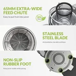 Juicer, Easehold Juicer Machines, Vegetable And Fruit Centrifugal Juicer, 600W Juice Extractor, 2-Speed Setting, Anti-Drip With Juice Jug And Pulp Container -Wilton Shop 51UUb5OwNkS