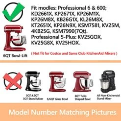 MTZRFLL Flex Edge Beater For 6 Quart KitchenAid Bowl-Lift Stand Mixer, Kitchen Aid Mixer Accessory Replacement, Mixer Paddle Attachment With Silicone Edge (grey) -Wilton Shop 51UV9g8FLzL