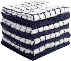 Kitchen Towels 16"x 28" | Dish Towels | Kitchen Hand Towels | Large Dishcloths Set | Highly Absorbent Tea Towel, Soft With Hanging Loop | Natural Ring Spun Cotton, 380 GSM | Aqua Check Design - 6 Pack 21 Kitchen Towels 16"x 28" | Dish Towels | Kitchen Hand Towels | Large Dishcloths Set | Highly Absorbent Tea Towel, Soft With Hanging Loop | Natural Ring Spun Cotton, 380 GSM | Aqua Check Design - 6 Pack -Wilton Shop 51UpjZOLUdL. AC
