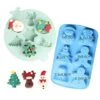 2Pcs Silicone Christmas Molds Christmas Tree,Elk,Bells, Snowman,Santa Claus Baking Mold Set 2 2Pcs Silicone Christmas Molds Christmas Tree,Elk,Bells, Snowman,Santa Claus Baking Mold Set -Wilton Shop 51UqOaOpOKL