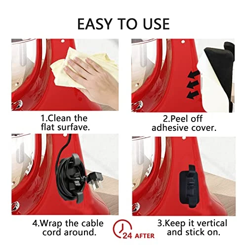 6PCS Cord Organizer For Appliances, Enhanced Design & Stronger Stickiness Cord Holder Cord Wrapper, Kitchen Appliance Cord Winder Stick On Stand Mixer, Coffee Maker, Air Fryer(Free 5PCS Cable Ties) 7 6PCS Cord Organizer For Appliances, Enhanced Design & Stronger Stickiness Cord Holder Cord Wrapper, Kitchen Appliance Cord Winder Stick On Stand Mixer, Coffee Maker, Air Fryer(Free 5PCS Cable Ties) - Image 5