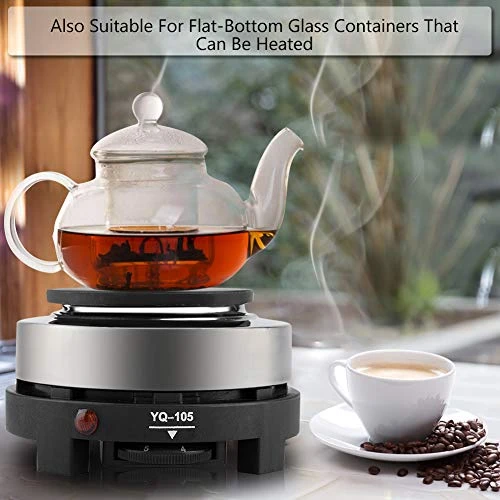 Hot Plate Electric Stove, Portable 500W Electric Mini Stove Hot Plate Multifunction Home Heater Portable Single Burner For Milk Water Coffee Heating (US Plug 110V) 5 Hot Plate Electric Stove, Portable 500W Electric Mini Stove Hot Plate Multifunction Home Heater Portable Single Burner For Milk Water Coffee Heating (US Plug 110V) - Image 3