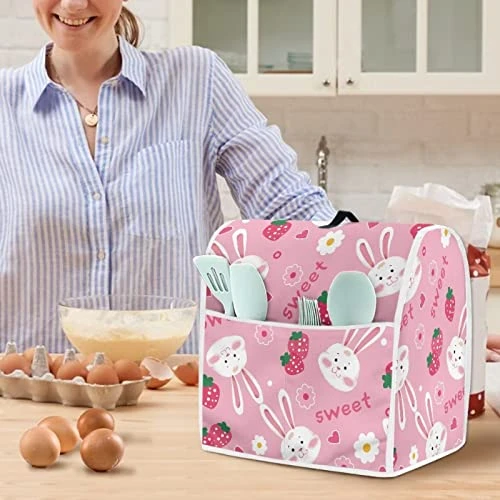 Strawberry Rabbit Kitchen Mixer With Organizer Bag Dust Cover Kitchen Stand Mixer Cover Kitchen Dust-proof Covers For Stand Mixer With Top Handle 5 Strawberry Rabbit Kitchen Mixer With Organizer Bag Dust Cover Kitchen Stand Mixer Cover Kitchen Dust-proof Covers For Stand Mixer With Top Handle - Image 3