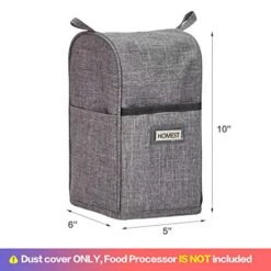 Food Processor Dust Cover With Accessory Pockets Compatible With Cuisinart Mini 3-4 Cup, Grey (Dust Cover Only, NOT INCLUDE MACHINE) -Wilton Shop 51VBU618mAL