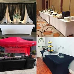 Spandex Table Covers 6 Feet, Stretch/Fitted Table Covers For 6 Feet Folding Table, Rectangular Spandex Table Cloths For Wedding Party Or Event (6FT-1PC, White) 15 Spandex Table Covers 6 Feet, Stretch/Fitted Table Covers For 6 Feet Folding Table, Rectangular Spandex Table Cloths For Wedding Party Or Event (6FT-1PC, White) -Wilton Shop 51VC7PbP1mL