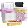 Mini Cake Pans With Lids 50 Pcs Mini Loaf Pans With Lids&Spoon, Rectangle Aluminum Foil Baking Pans, Disposable Mini Loaf Baking Pans For Baking Bread Cupcake Muffin Brownie (Gold&Pink) 1 Mini Cake Pans With Lids 50 Pcs Mini Loaf Pans With Lids&Spoon, Rectangle Aluminum Foil Baking Pans, Disposable Mini Loaf Baking Pans For Baking Bread Cupcake Muffin Brownie (Gold&Pink) -Wilton Shop 51VCYYCdSUL