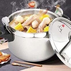Outdoor Pressure Cooker Field, Portable Mini Camping 304 Stainless Steel Explosion-proof Small Pressure Cooker Large Capacity (Size : 5L)
