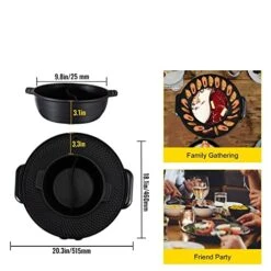 AMAYYAtg Cooking Pot Household Multi-Function Electric Hot Pot Barbecue Integrated Pot Barbecue Pan Pan Frying And Frying Dual-Purpose Pot Barbecue Machine -Wilton Shop 51VO49SH5gL 1