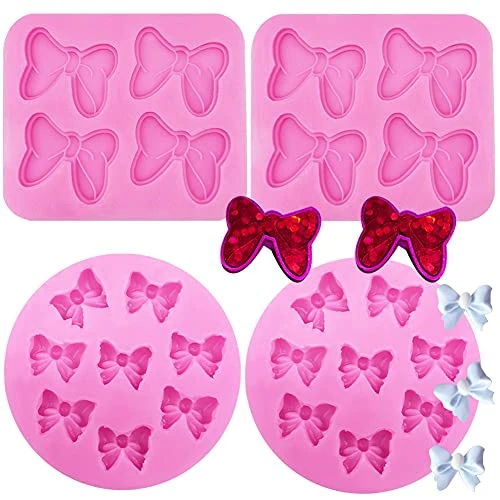 4 Pack Mouse Bows Cartoon Butterfly Tie Silicone Mold Fondant Chocolate Candy Molds, For Dessert Ice Cube Cake Baking Fondant DIY Birthday Party Cake Decorating 3 4 Pack Mouse Bows Cartoon Butterfly Tie Silicone Mold Fondant Chocolate Candy Molds, For Dessert Ice Cube Cake Baking Fondant DIY Birthday Party Cake Decorating