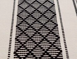 Farmhouse Table Runner 108 Inches Long, Boho Rectangle With Tassels Table Runners, Woven Cotton Table Runner Rustic Style Linen Table Runner Holiday Party Dining Room Dresser Décor (Black) -Wilton Shop 51VWYBNR5NL