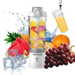 Portable Blender, Personal Blender For Shakes And Smoothies, Mini Blender 20 Oz With 6 Blades (White) -Wilton Shop 51Va7uVqtiL. AC