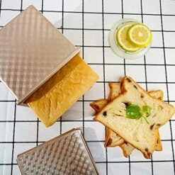 Loaf Pan With Lid Nonstick Bread Toast Mould Mini Square Toast Box For Home Baking Ideal Baking Set Gift For Bread Lover -Wilton Shop 51VoCqXNf2L
