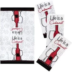 Kitchen Designers Set Of 4 Soft Cotton Dish Towels, 15 In X 25 In, Love Life -Wilton Shop 51VqFEocaSL. AC