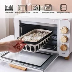 Baking Bread Pan Ceramic Loaf Pan Baking Dishes Toast Baking Pan Bakeware Hand Painted For Baker Home Kitchen -Black -Wilton Shop 51Vsezu5R4S