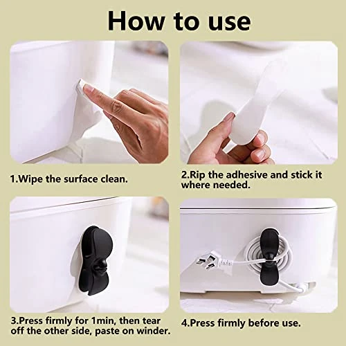 Cord Organizer For Kitchen Appliances, Kitchen Cord Organizer, Appliance Cord Organizer Stick On, Cord Wrappers For Kitchen Appliances Air Fryers, Bread Machines - 6 Pack 8 Cord Organizer For Kitchen Appliances, Kitchen Cord Organizer, Appliance Cord Organizer Stick On, Cord Wrappers For Kitchen Appliances Air Fryers, Bread Machines - 6 Pack - Image 6