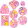 Flower Fondant Cake Molds-8 Pcs-Daisy, Rose, Chrysanthemum And Small Flower Leaf, Candy Silicone Molds For Chocolate Fondant Polymer Clay Soap Crafting Projects & Cake Decoration -Wilton Shop 51WFfDTOyES