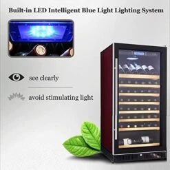 Freestanding Wine Cellar Wine Cooler Refrigerator 42 Bottles Quiet Wine Fridge With Digital Temperature Control For Red, White, Champagne Or Sparkling Wine -Wilton Shop 51WOvf6nGvL