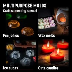 Cute Silicone Molds - 6pk Food Grade + Bonus 5 Recipes Ebook - Non-Stick - Easy To Use And Clean Candy Molds - Chocolate Molds Silicone Trays -Wilton Shop 51WeTYylR7L