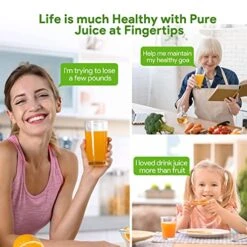 Juicers, Bagotte Centrifugal Juicer With 65mm Wide Feed Chute, 2 Speed Juicer Machines For Vegetables And Fruits, BPA-Free Juice Extractor With 304 Stainless Steel, Easy To Clean -Wilton Shop 51WfgfkslxL