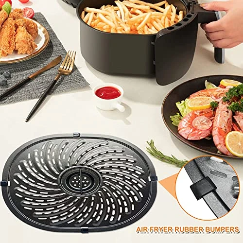 Air Fryer Grill Pan For Power XL Gowise 7QT Air Fryers,Nonstick Coating Crisper Plate,Air Fryer Replacement Parts,Air Fryer Rack,Air Fryer Accessories,Enamel Coating,Non-stick,Dishwasher Safe 7 Air Fryer Grill Pan For Power XL Gowise 7QT Air Fryers,Nonstick Coating Crisper Plate,Air Fryer Replacement Parts,Air Fryer Rack,Air Fryer Accessories,Enamel Coating,Non-stick,Dishwasher Safe - Image 5