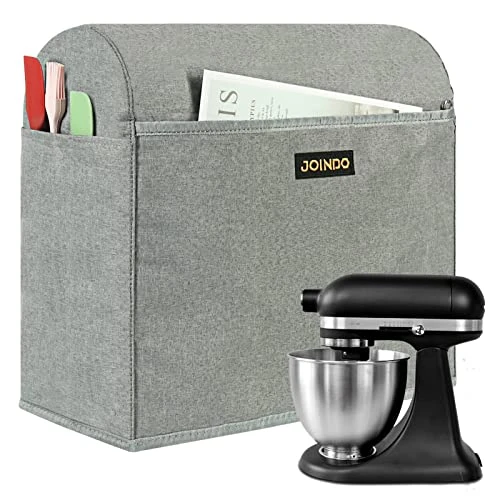 JOINDO Stand Mixer Cover Compatible For KitchenAid Tilt Head 4.5-5 Quart, Dust-proof Cover With Zipper Pocket For Kitchen Aid Mixer Accessories, Grey 3 JOINDO Stand Mixer Cover Compatible For KitchenAid Tilt Head 4.5-5 Quart, Dust-proof Cover With Zipper Pocket For Kitchen Aid Mixer Accessories, Grey
