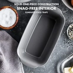 Greenpan Premiere Ovenware Healthy Ceramic Nonstick 1 Lb. Loaf Baking Pan, Cast Aluminum, Warp-Free, Oven And Broiler Safe To 600F,Dishwasher Safe, PFAS-Free, Gray 13 Greenpan Premiere Ovenware Healthy Ceramic Nonstick 1 Lb. Loaf Baking Pan, Cast Aluminum, Warp-Free, Oven And Broiler Safe To 600F,Dishwasher Safe, PFAS-Free, Gray -Wilton Shop 51Wr8hDAleL