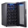 ATAAY Compressor Fridge,Cooler/Small Wine Refrigerato,Mini Fridge Compact Freezer Frozen + Chilled LED Lighting Red Wine Warmer Glass Door Black Frame -Wilton Shop 51Wu5lFFqTL