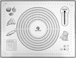 Silicone Pastry Mat For Baking, Baking Mat For Rolling Dough Non Slip Extra Large, Fondant Mat With Measurement, Kitchen Counter Mat For Pie Crust, Pizza And Cookies, Oven Liner Mat,16" X 24", Red -Wilton Shop 51X DCkRUeL. AC